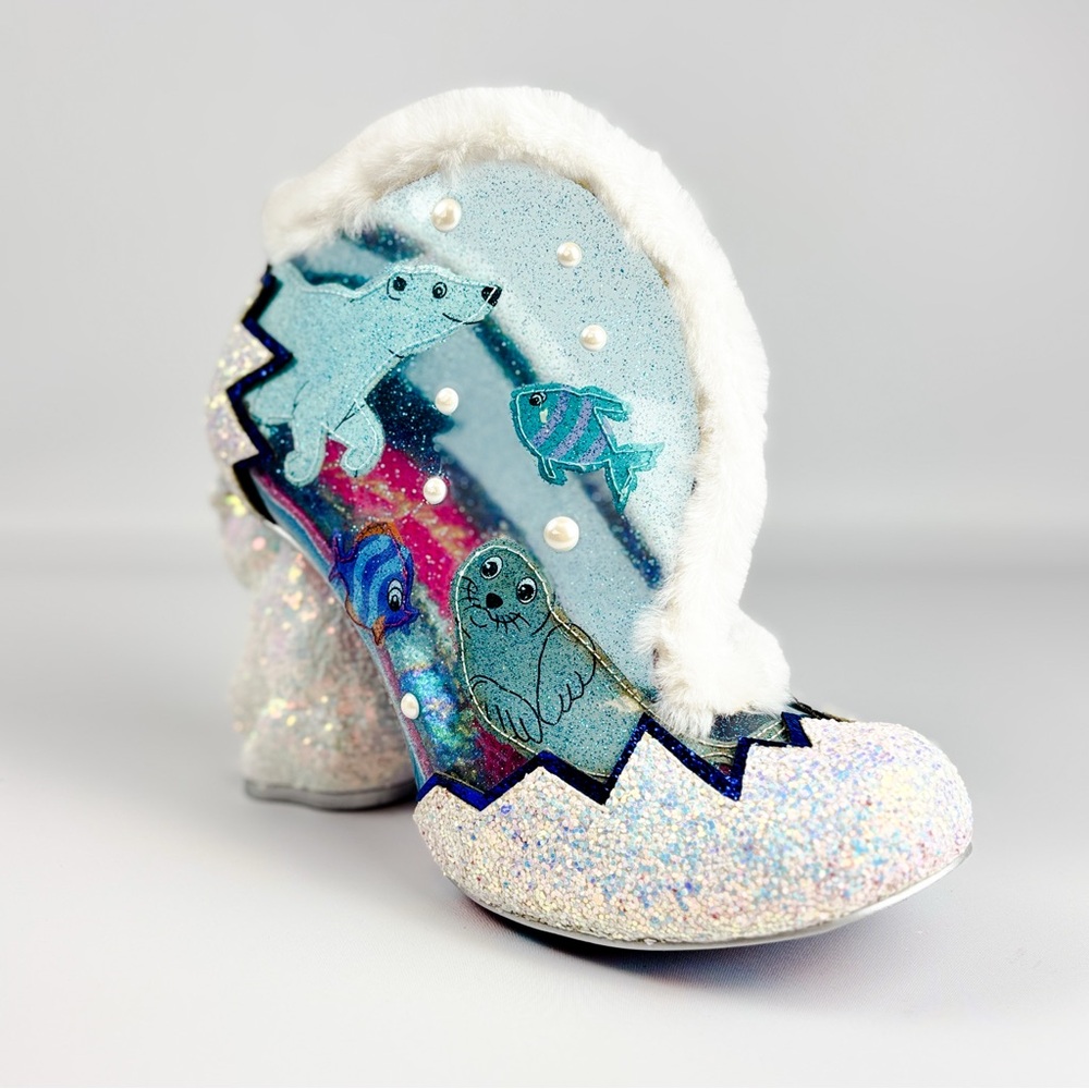 Irregular Choice “Fuzzy McFrosty” Polar Bear Heels – Winter Wonderland Collect - Picture 5 of 8